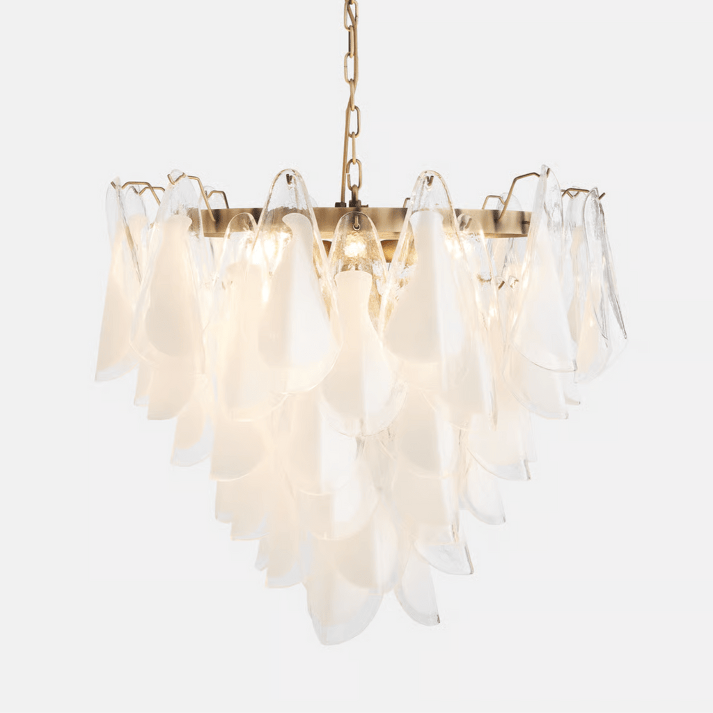Lunara White Murano Glass Chandelier