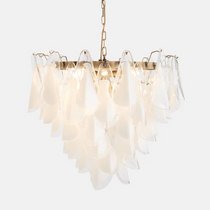 Lunara White Murano Glass Chandelier
