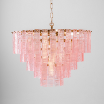 Opalora Pink Murano Glass Chandelier