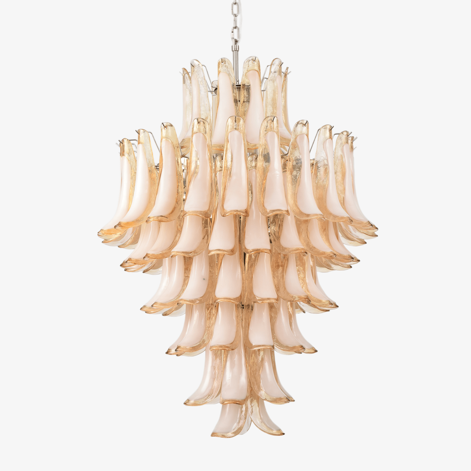 Designer Amber Cloud Murano Glass Petals Chandelier - CasaraHouse
