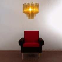 Murano Glass Tubes Chandelier