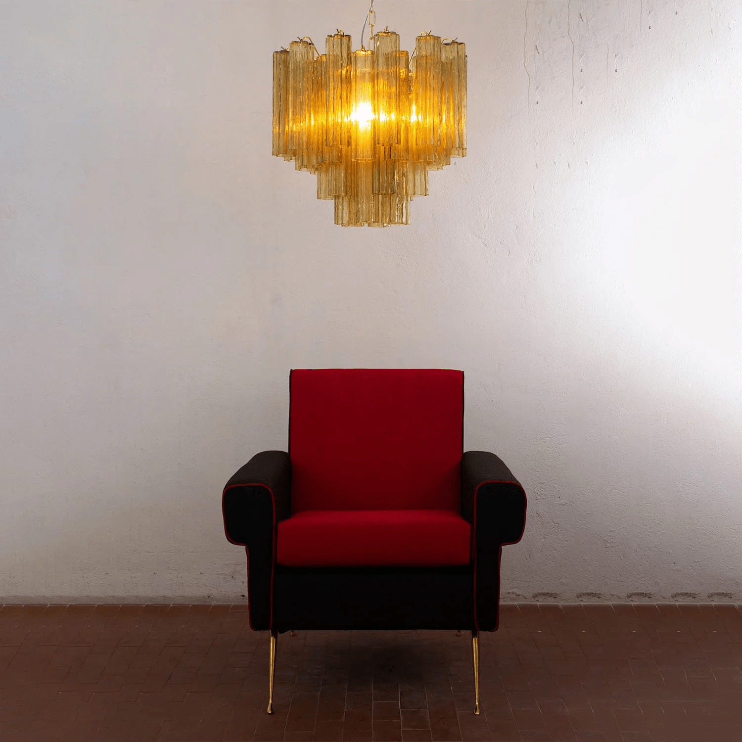 Murano Glass Tubes Chandelier
