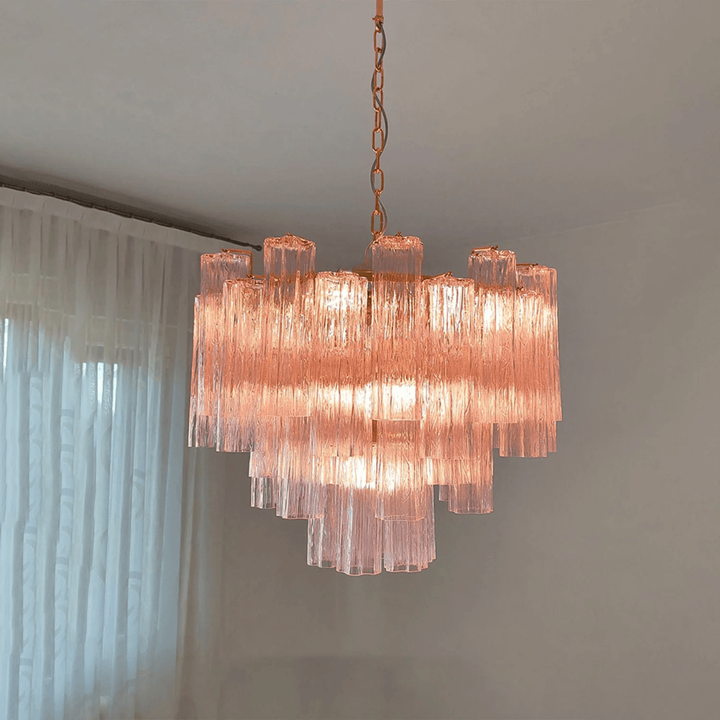 Murano Glass Tubes Chandelier