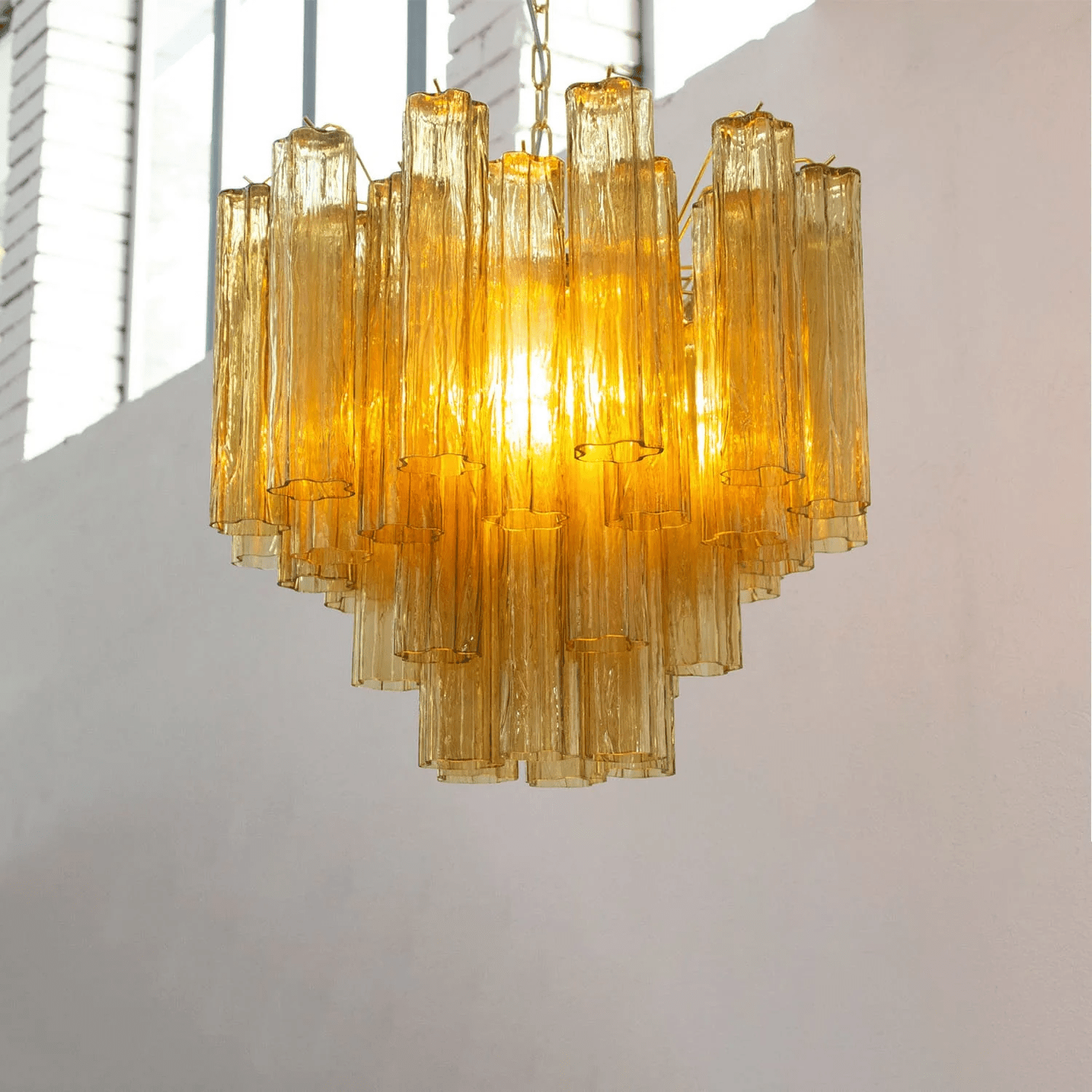 Murano Glass Tubes Chandelier