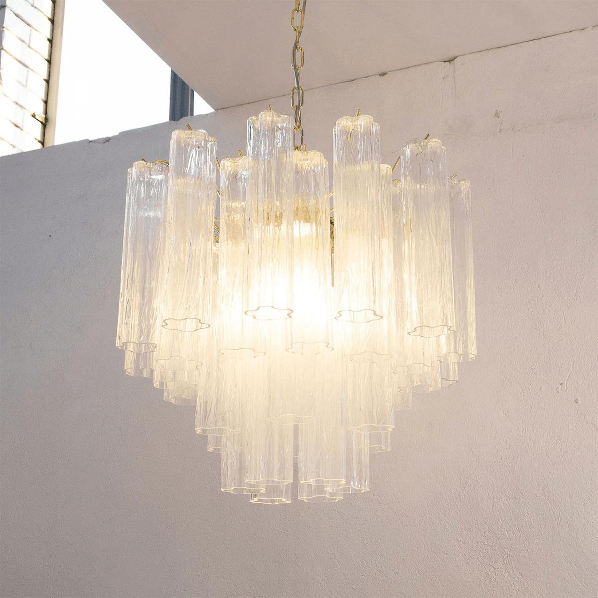 Murano Glass Tubes Chandelier