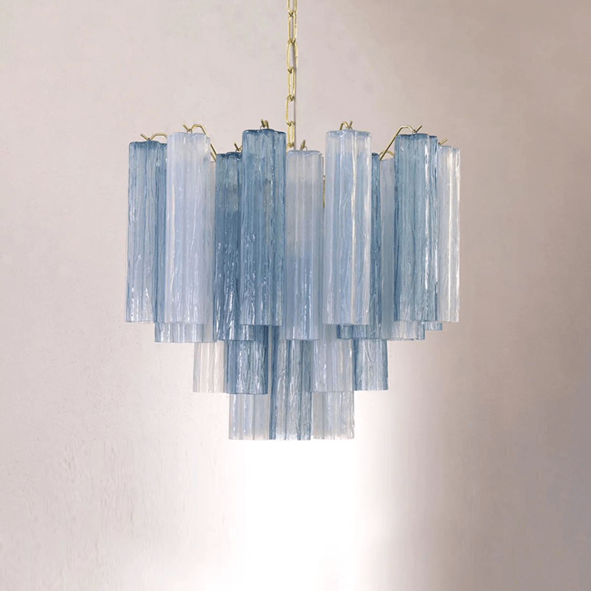 Murano Glass Tubes Chandelier