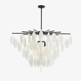 Exquisite Cascading Selenite Disc Chandelier - CasaraHouse