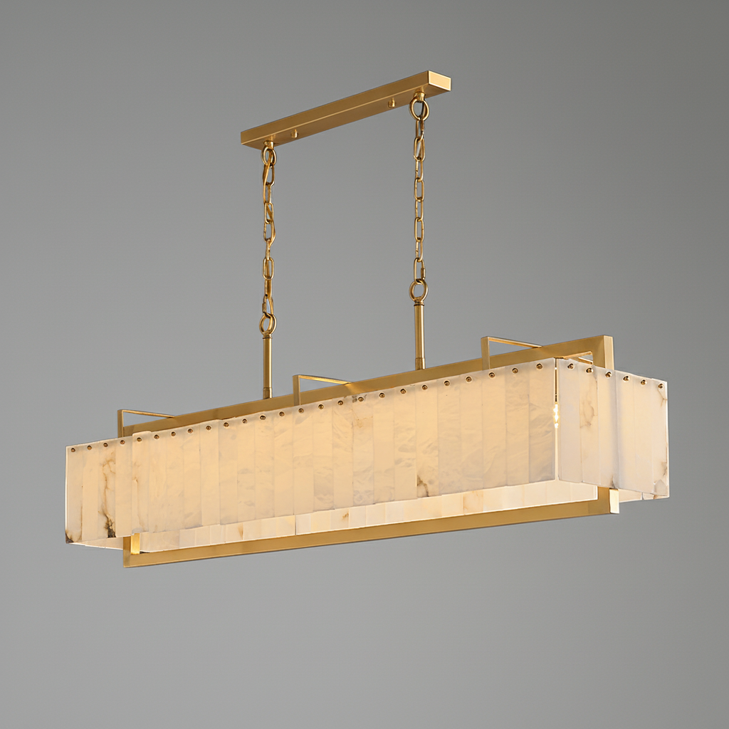 Premium Solstice Bar Alabaster Chandelier