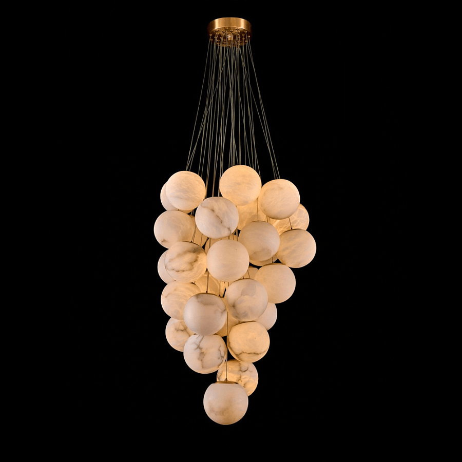 Exquisite Cluster Alabaster Globe Chandelier - CasaraHouse
