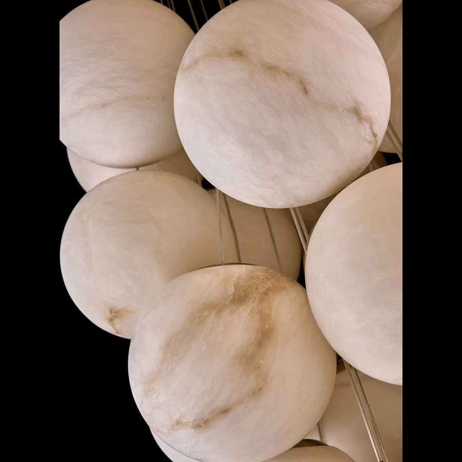 Exquisite Cluster Alabaster Globe Chandelier - CasaraHouse