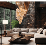 Exquisite Cluster Alabaster Globe Chandelier - CasaraHouse