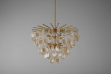 Modern Cascading Amber Glass Drop Chandelier - CasaraHouse