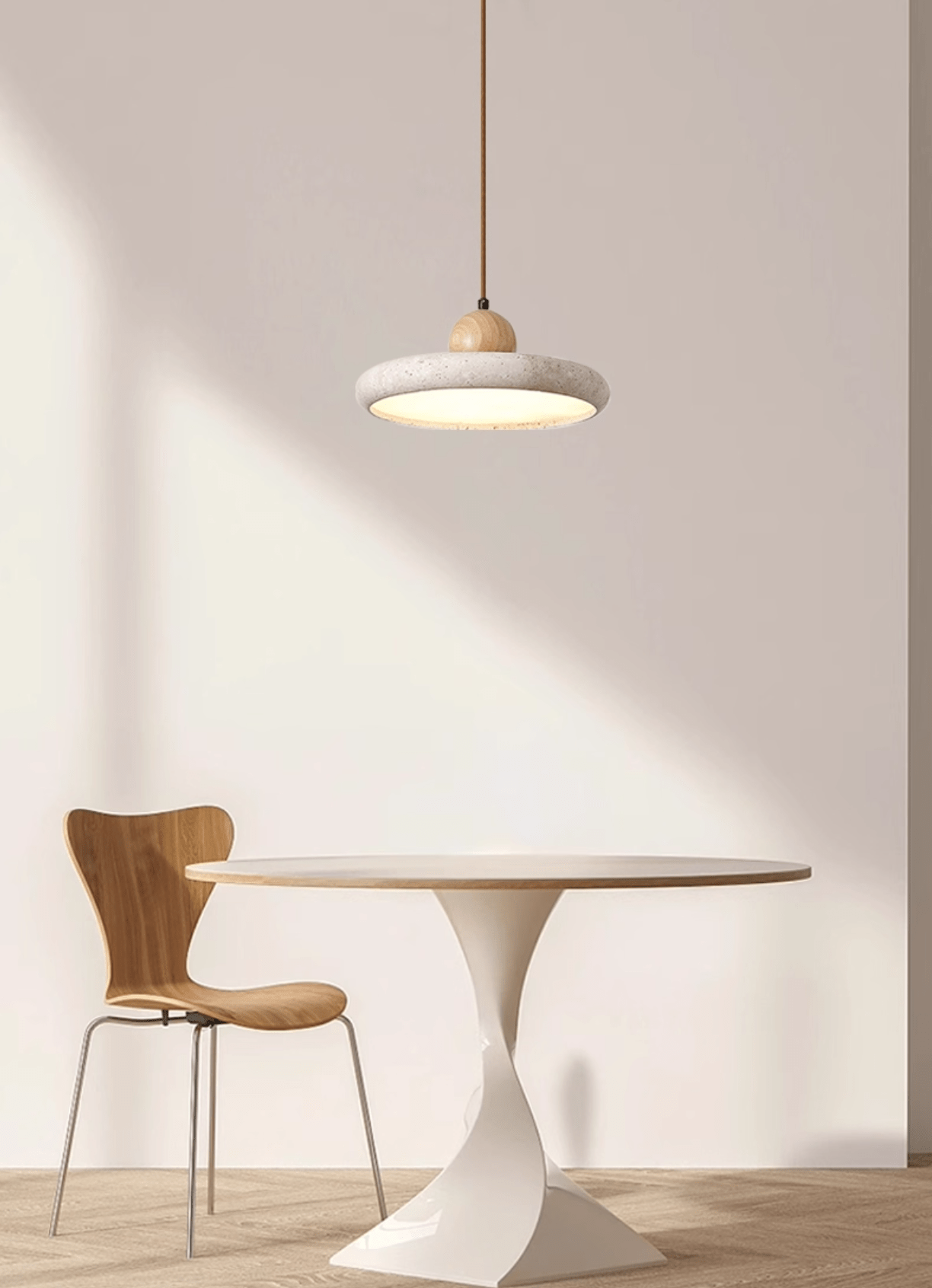 Lorea Travertine Stone Pendant Light - CasaraHouse