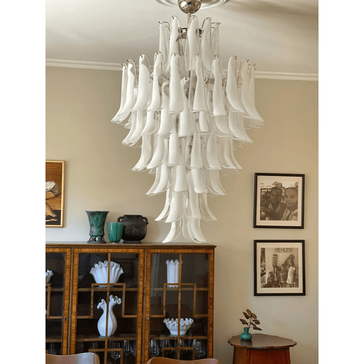 Contemporary Dravina Glass Petals Pendant Lamp - CasaraHouse