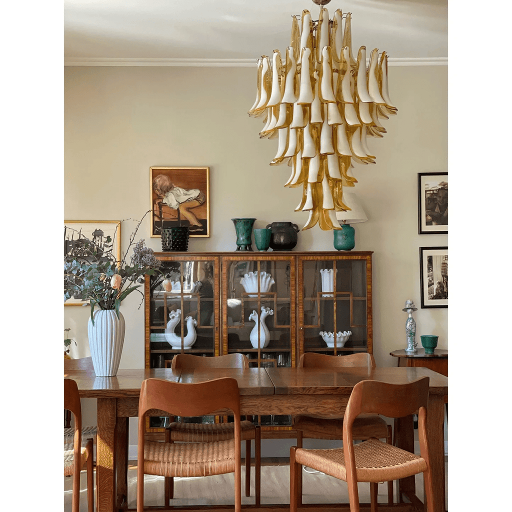 Contemporary Dravina Glass Petals Pendant Lamp - CasaraHouse