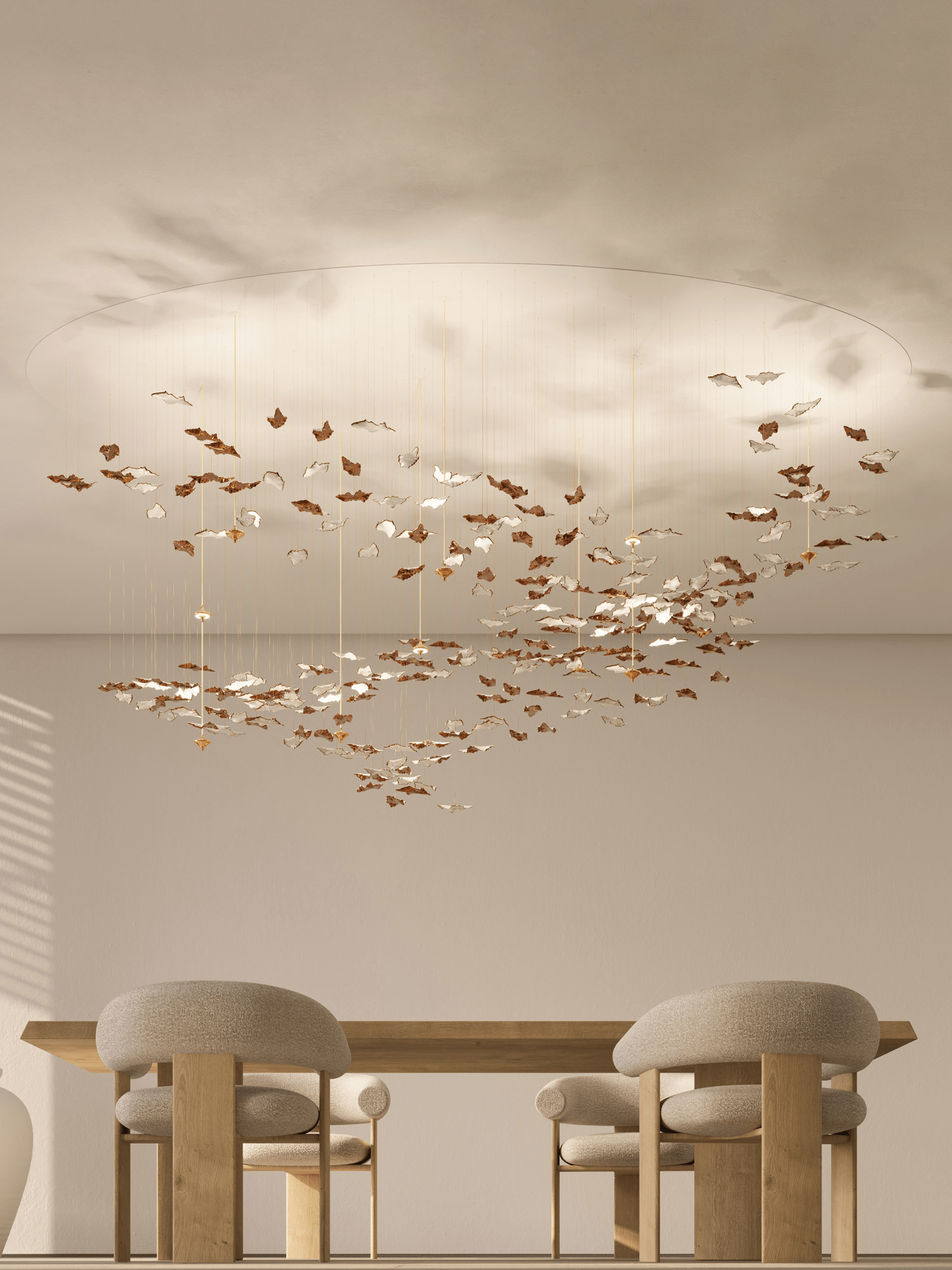 Leaf Twisted Sculptural Customize Chandelier Secondary image