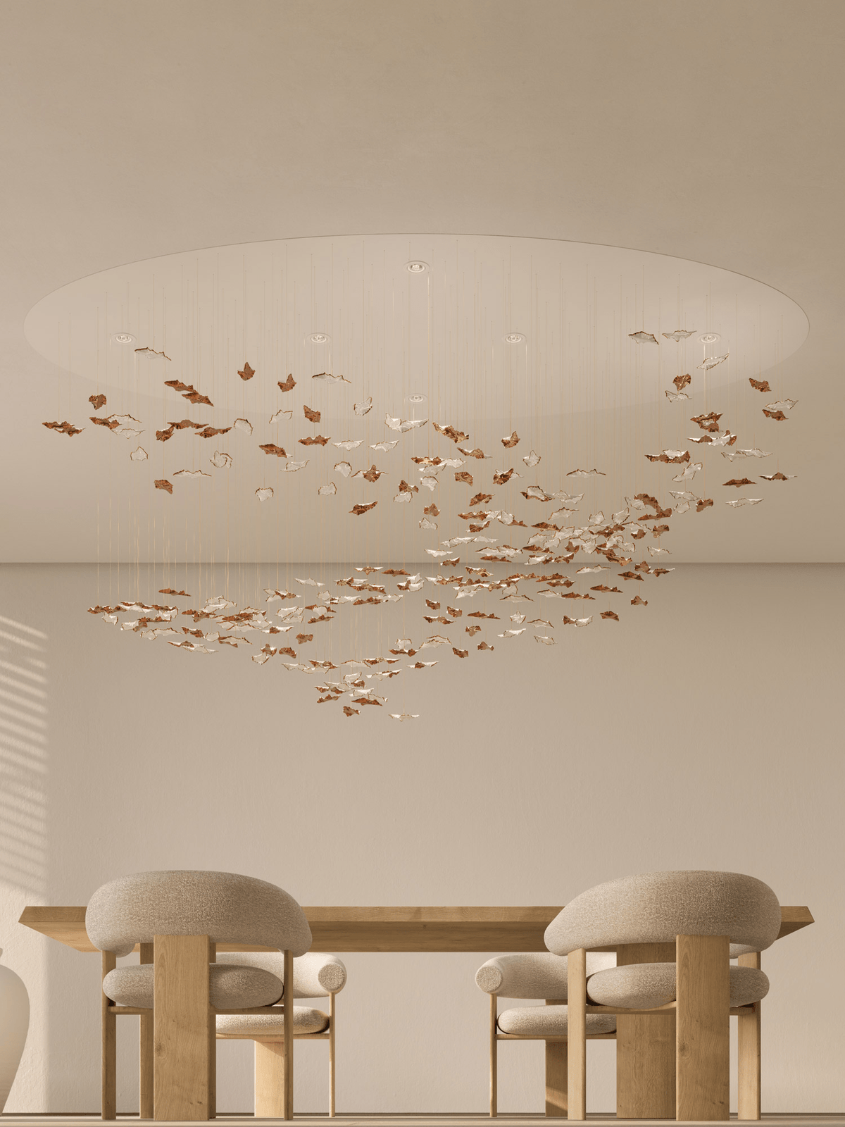 Leaf Twisted Sculptural Customize Chandelier