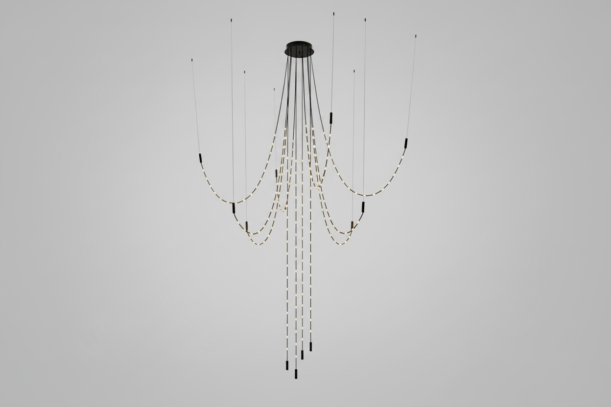 Minimalist Multiple Light Point Chandelier - CasaraHouse