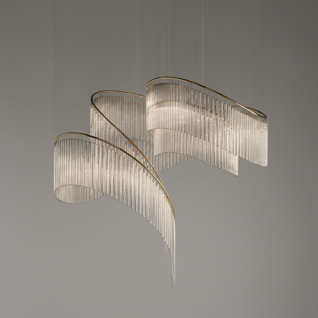 Luxury Fringe Waterfall Chandelier - CasaraHouse Main image