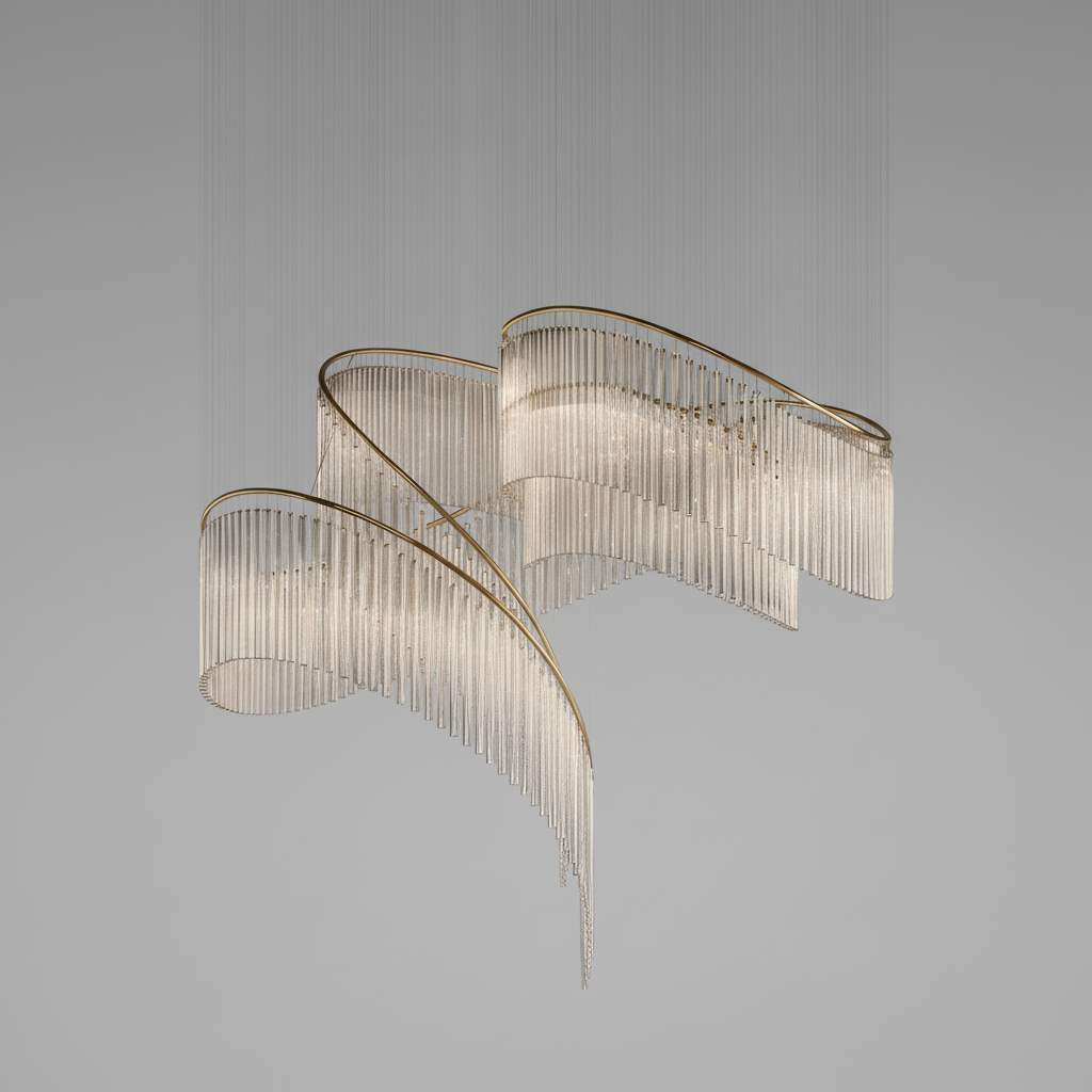 Luxury Waterfall Crystal Droplet Chandelier - CasaraHouse