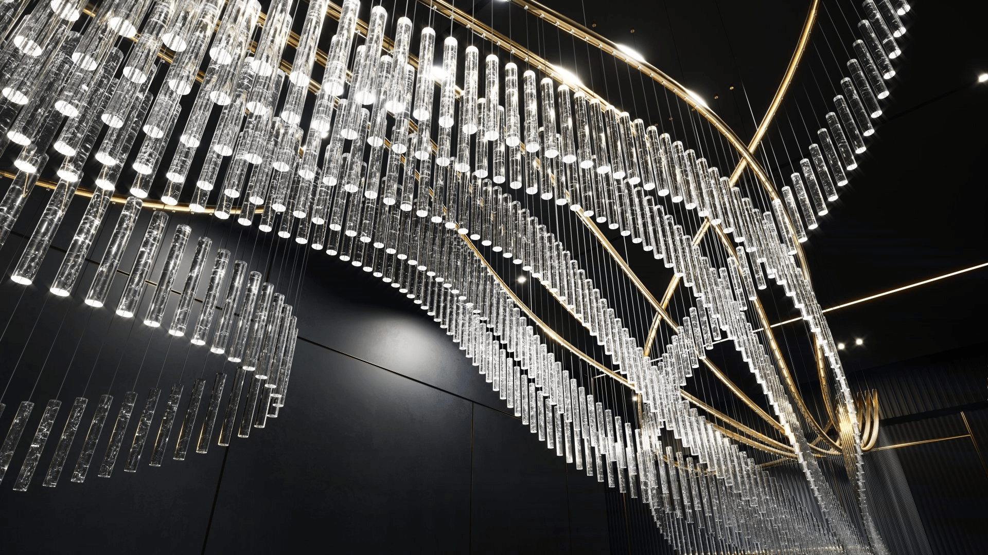 Luxury Waterfall Crystal Droplet Chandelier - CasaraHouse