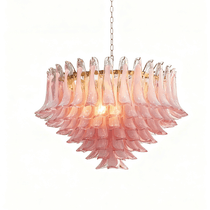Blush Pink Glass Murano Chandelier