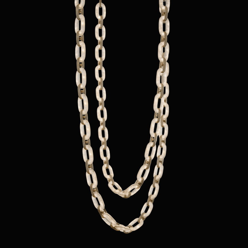 Chain Alabaster Link Chandelier