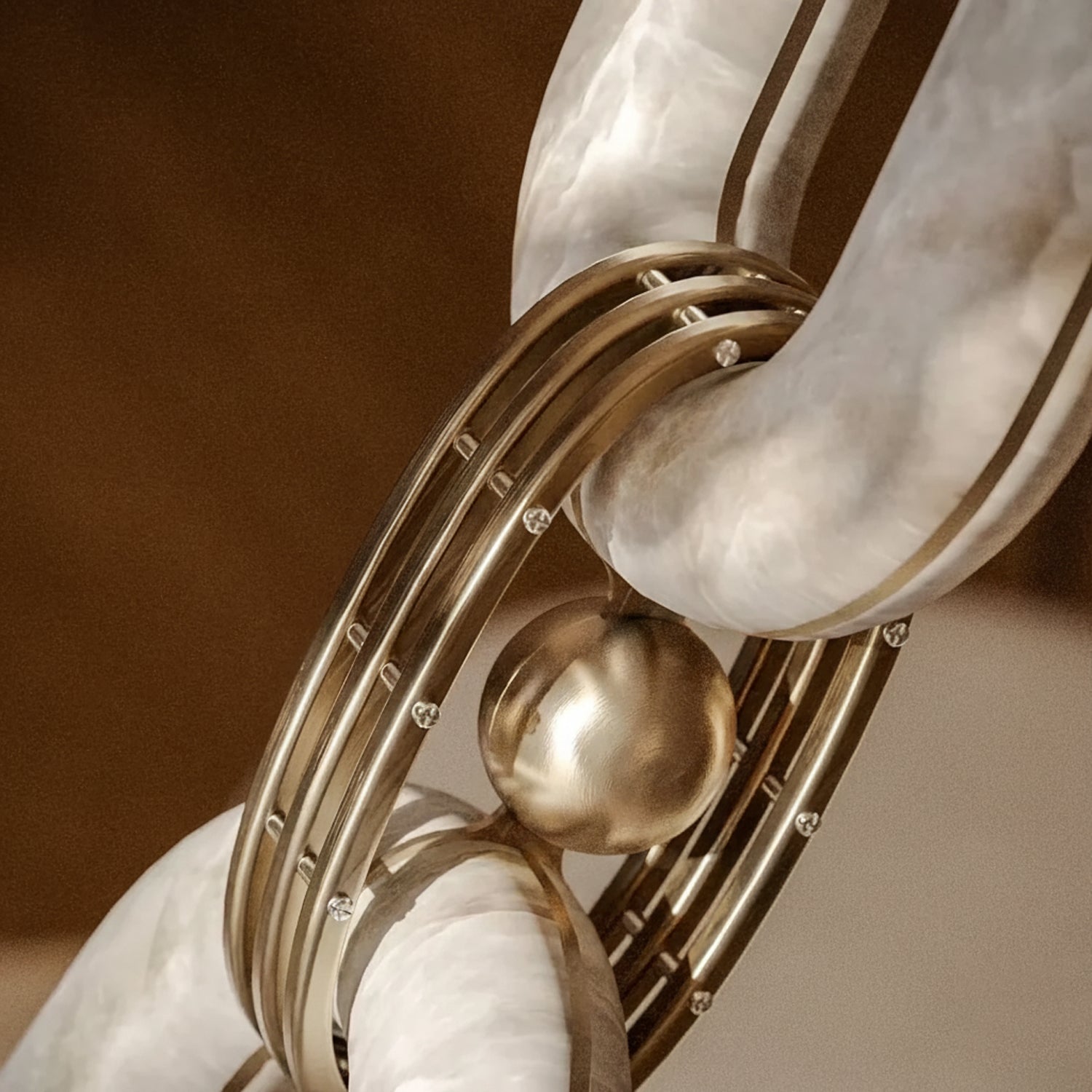Chain Alabaster Link Chandelier