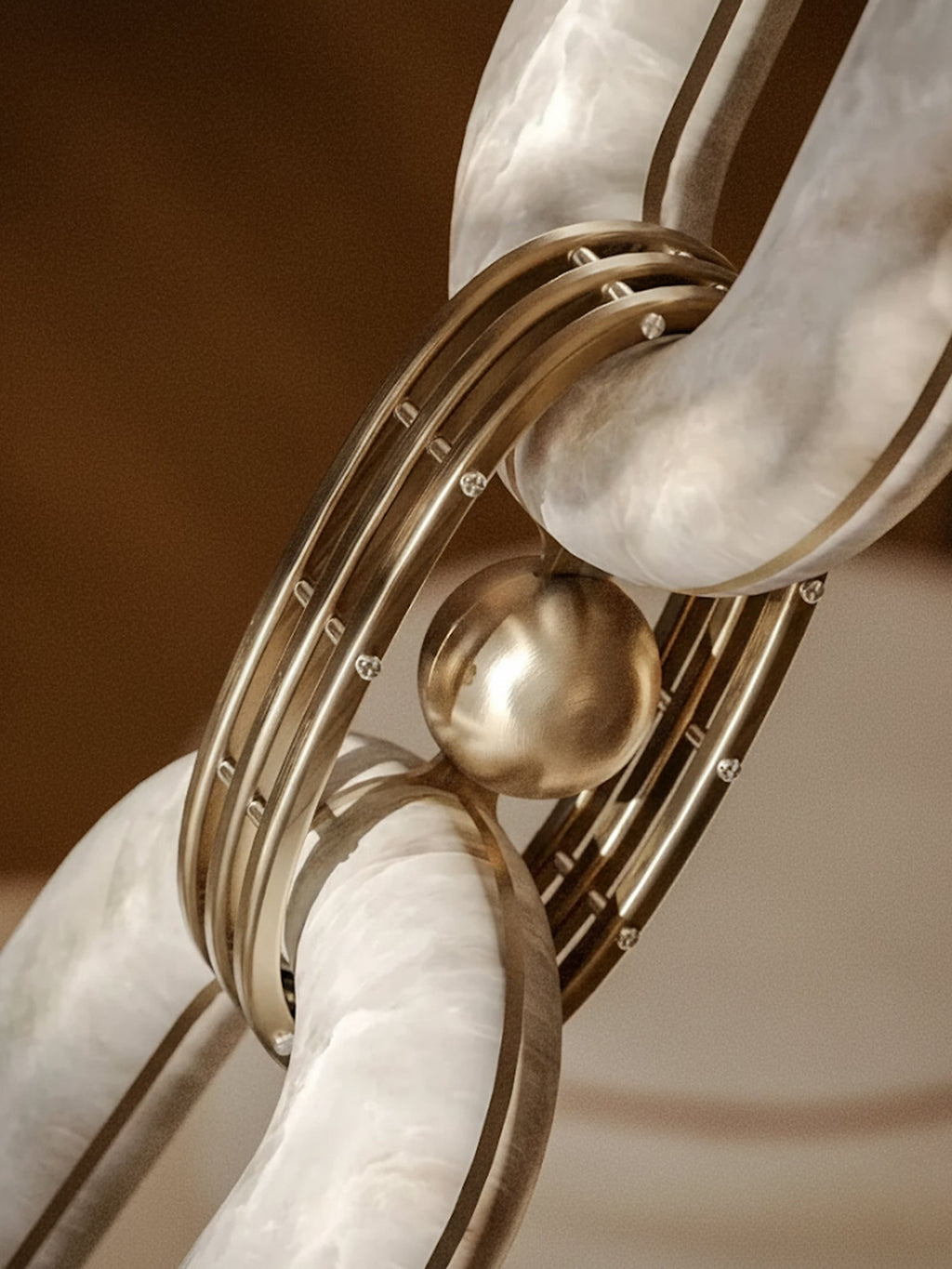 Chain Alabaster Link Chandelier