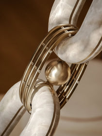 Chain Alabaster Link Chandelier