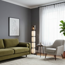 Textured Layered Glass Floor Light