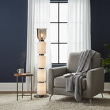 Textured Layered Glass Floor Light