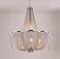 Silver Chain Tassel Chandelier