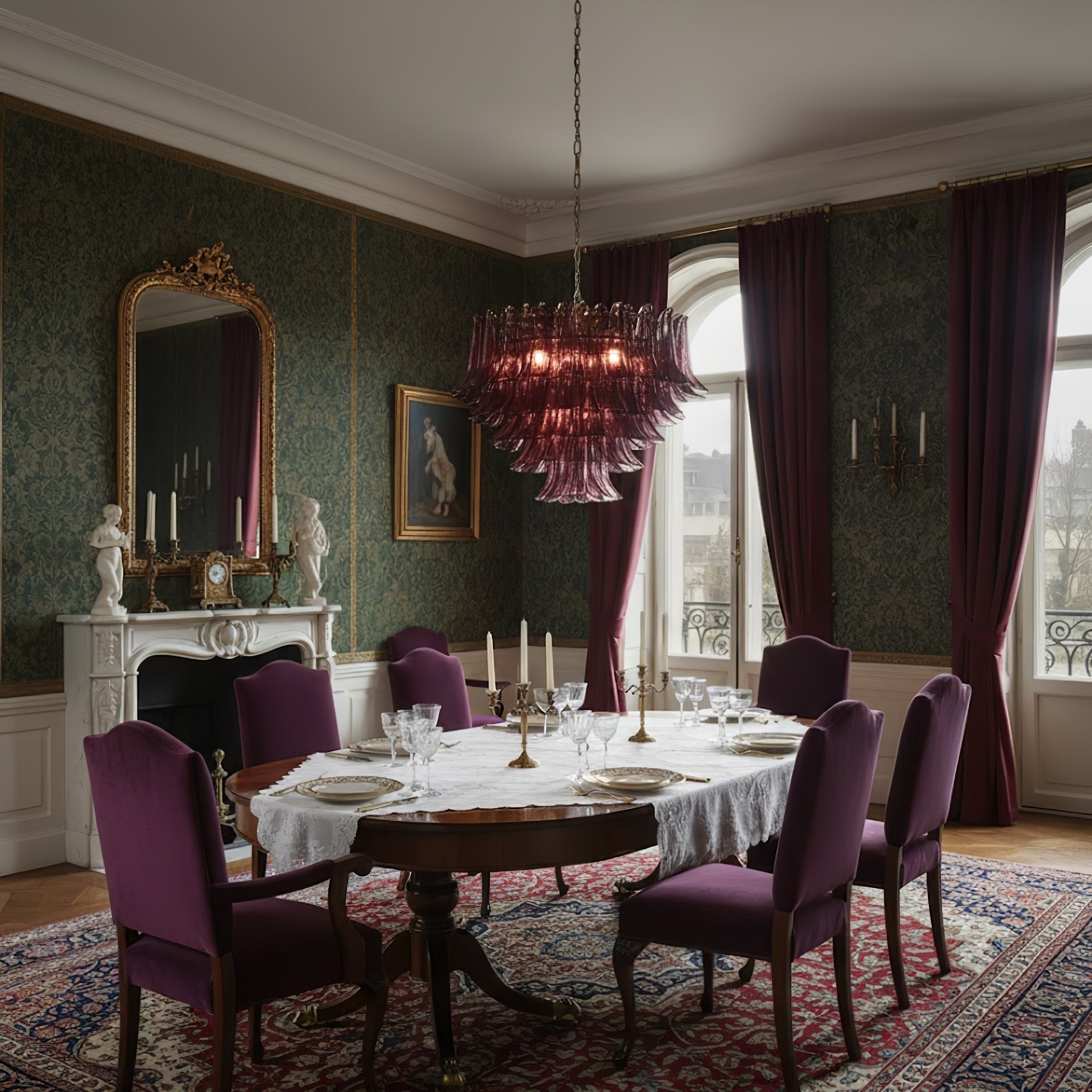 Designer Amethyst Bloom Chandelier - CasaraHouse