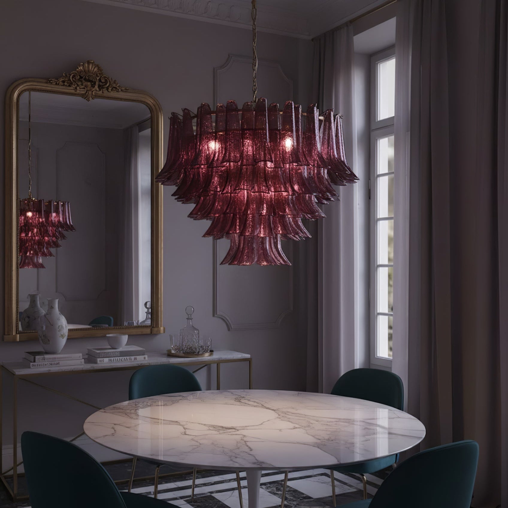 Designer Amethyst Bloom Chandelier Secondary image