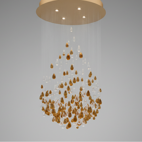 Art Glass Water Drop Chandelier - CasaraHouse
