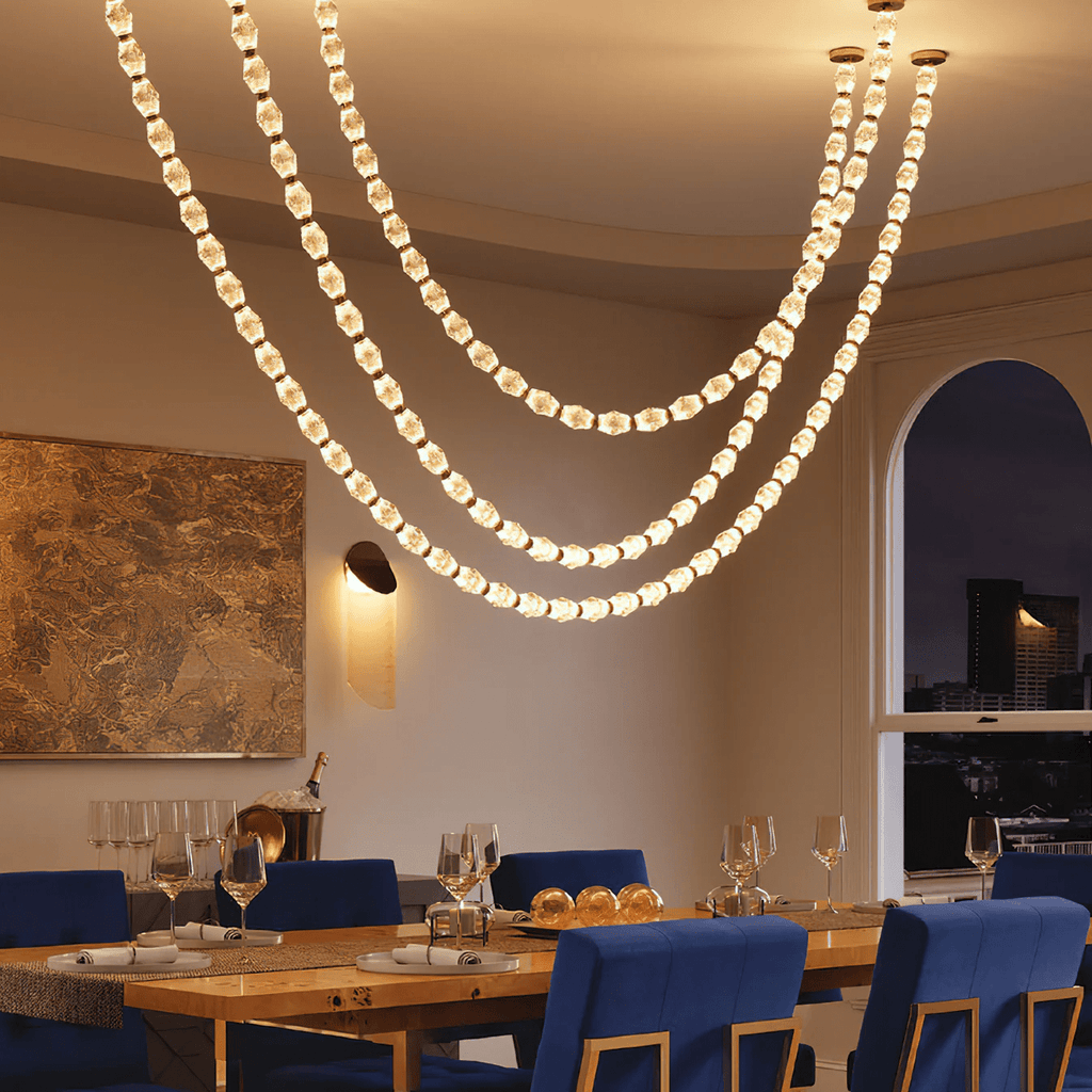 Glass Chain Chandelier