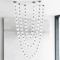 Glass Chain Chandelier
