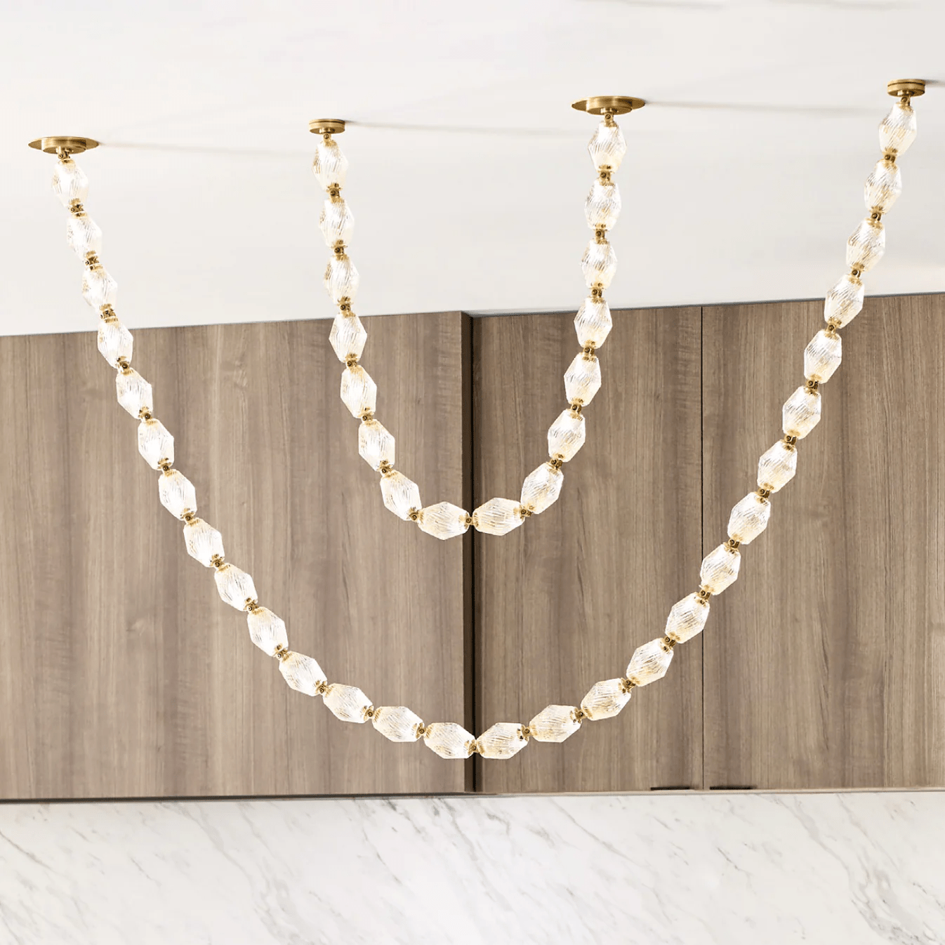 Glass Chain Chandelier