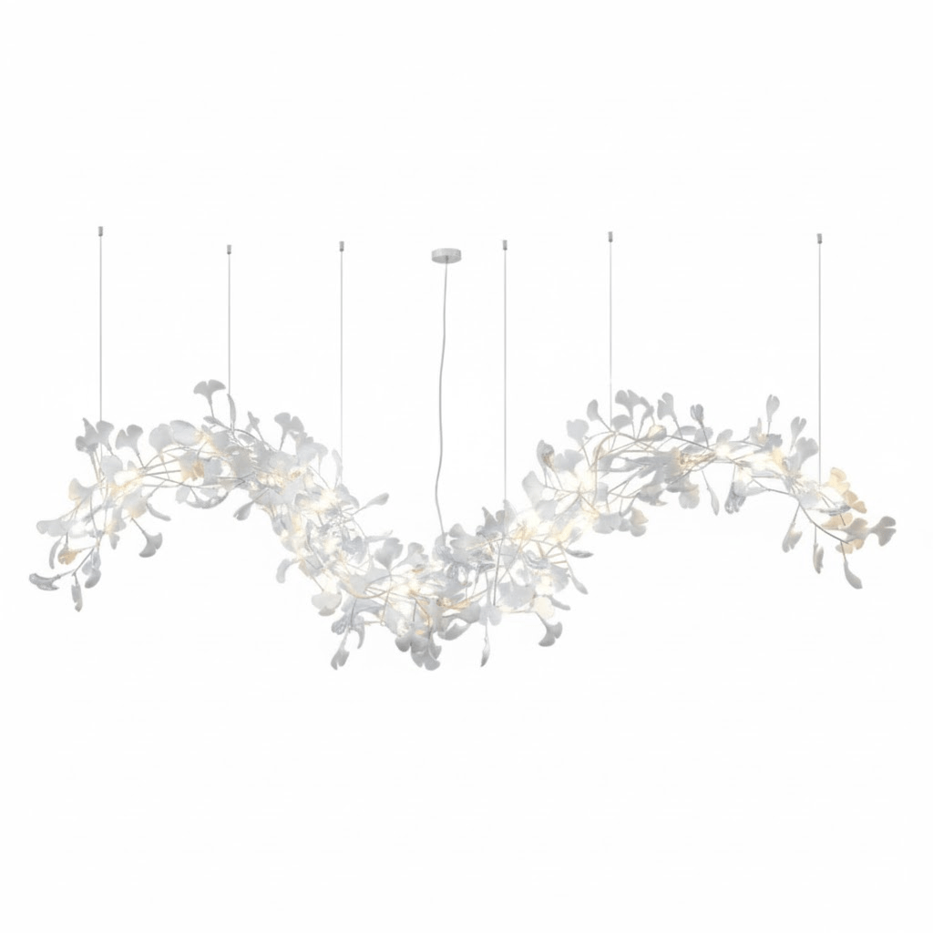 Golden Fan Leaf Artistic Chandelier - CasaraHouse