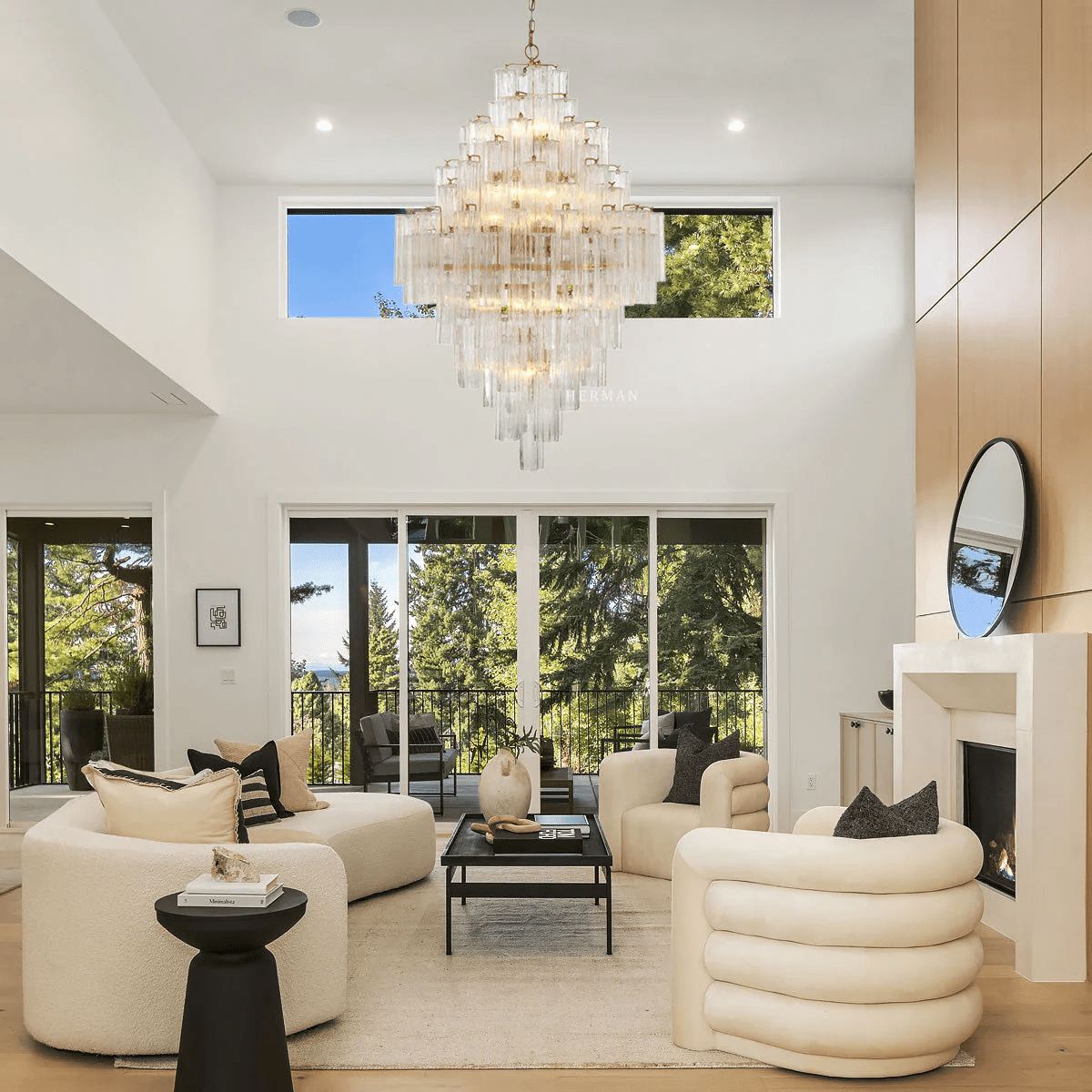 Geometric Crystal Prism Ceiling Chandelier - CasaraHouse