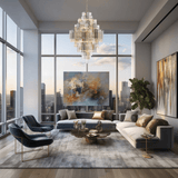 Geometric Crystal Prism Ceiling Chandelier - CasaraHouse