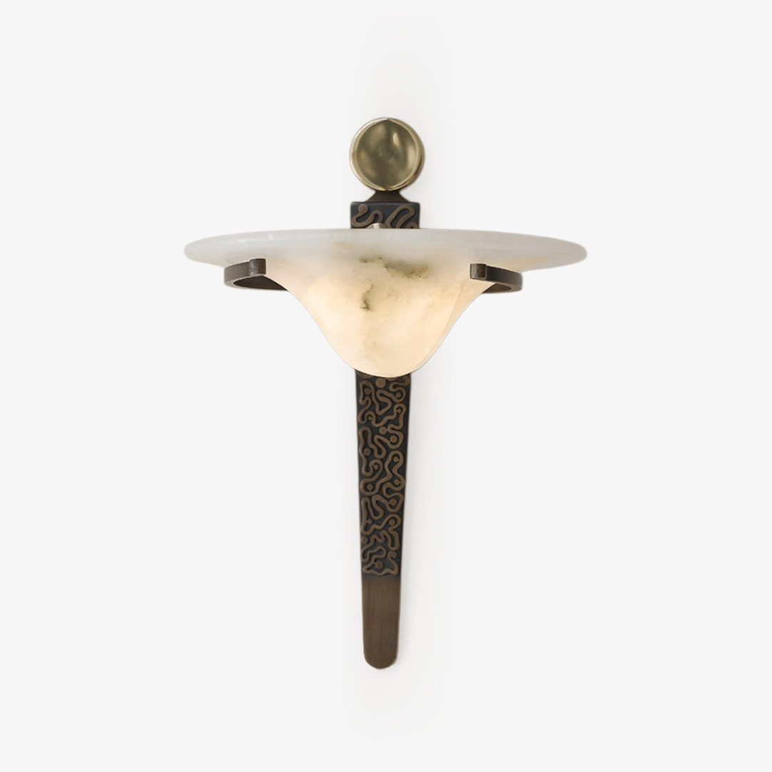 Aurelian Crest Alabaster Wall Sconce Main image