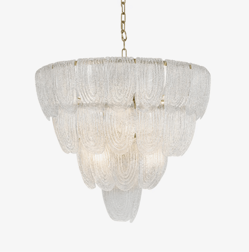 Layered Glass Petal Chandelier