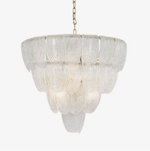 Layered Glass Petal Chandelier