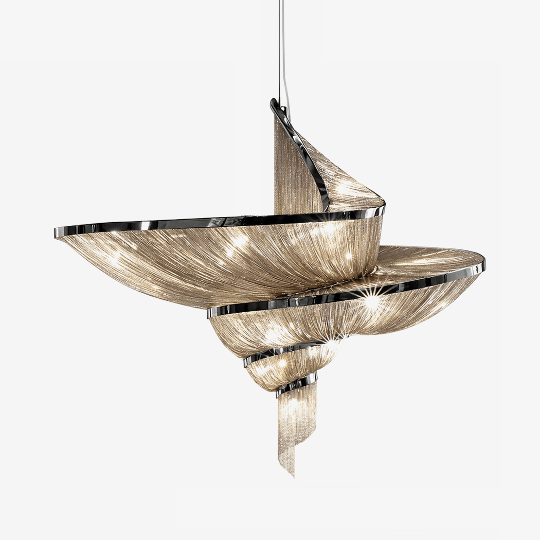 Spiral Elegance Chain Chandelier Main image