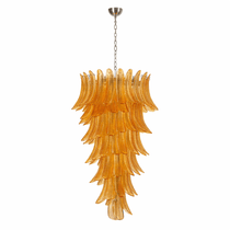 Luxury Amber Leaf Cascade Chandelier - CasaraHouse
