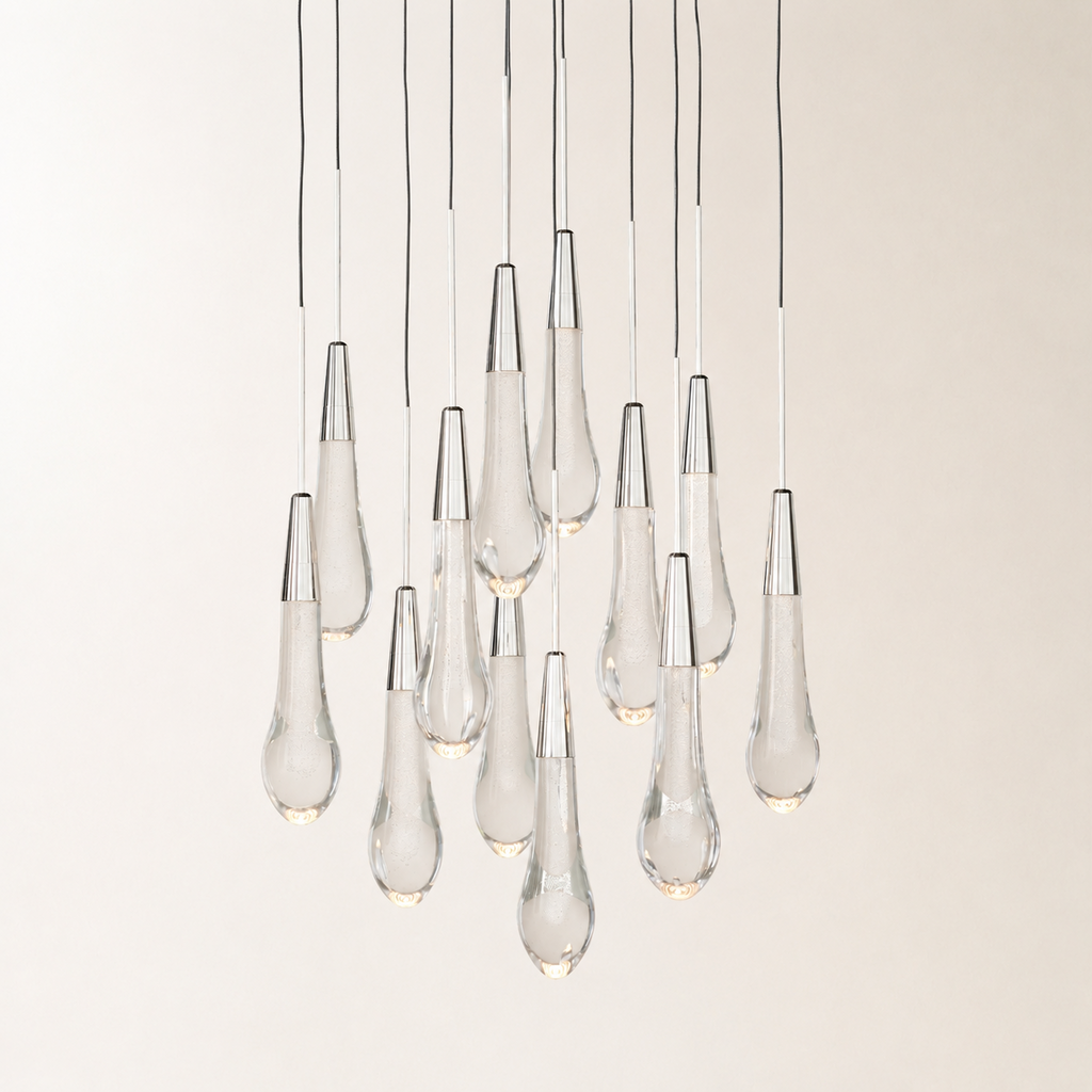 Soltaire Crystal Round Chandelier 17" 24" 36" 48" 58"D