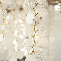 Shiro Branch Clear Crystal Brass Chandelier