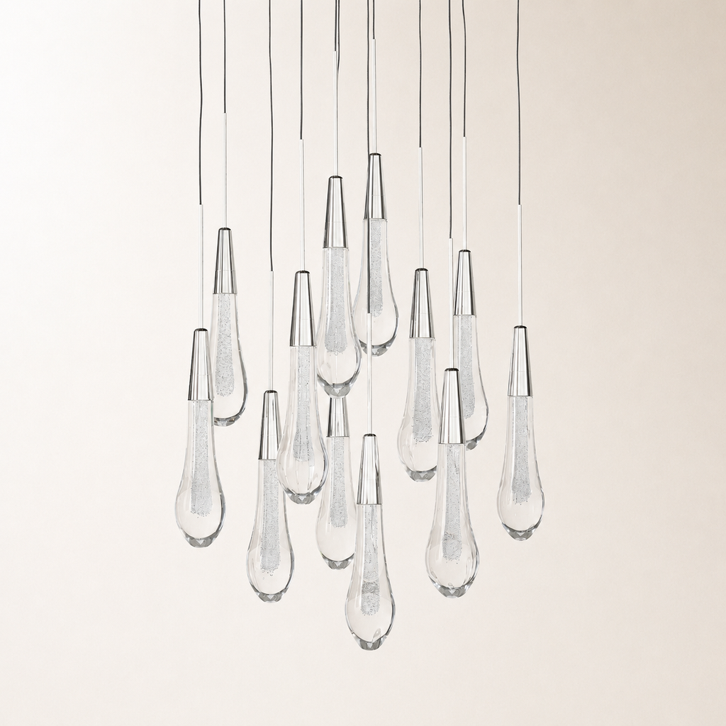 Soltaire Crystal Round Chandelier 17" 24" 36" 48" 58"D